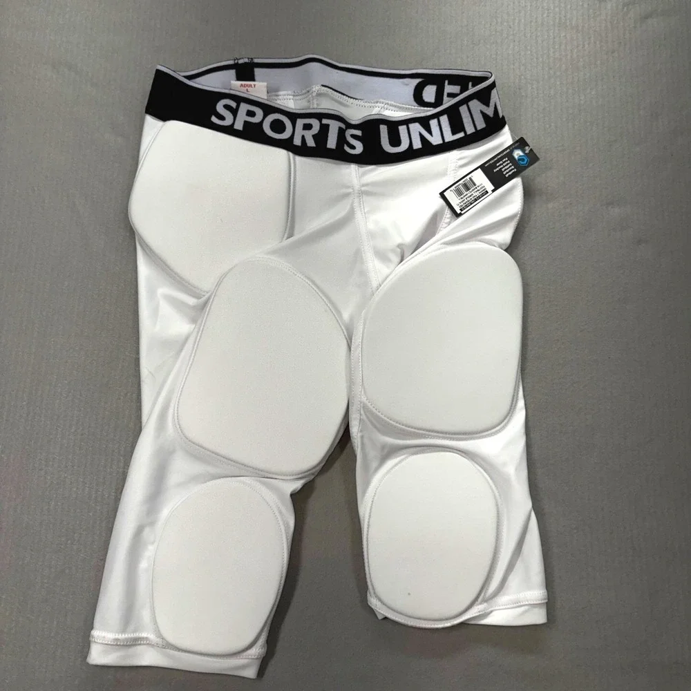 Sports Unlimited Integrated Football Girdle Adult Large White 7-Pad Omaha 1116